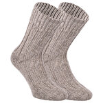 100% Virgin Wool Schafwollsocken braun - 1