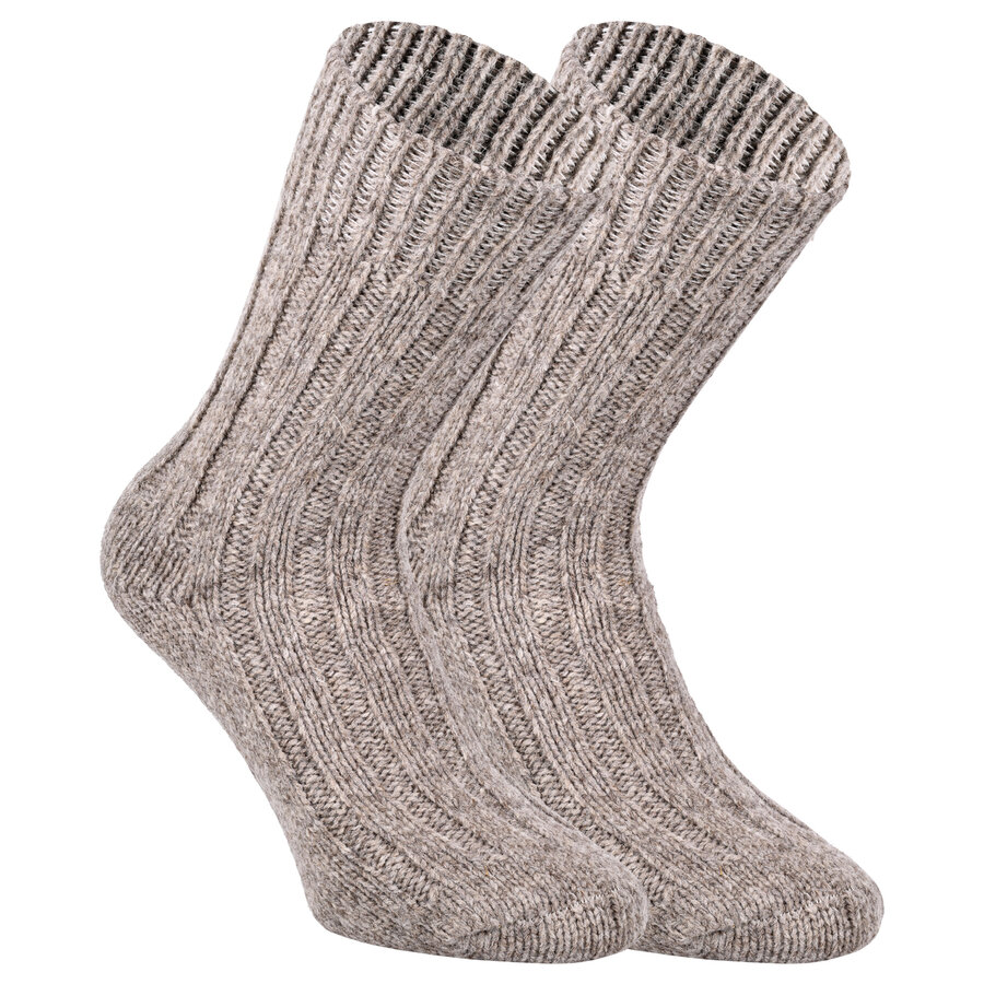 100% Virgin Wool Schafwollsocken braun