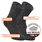 100% Virgin Wool Schafwollsocken anthrazit - 2