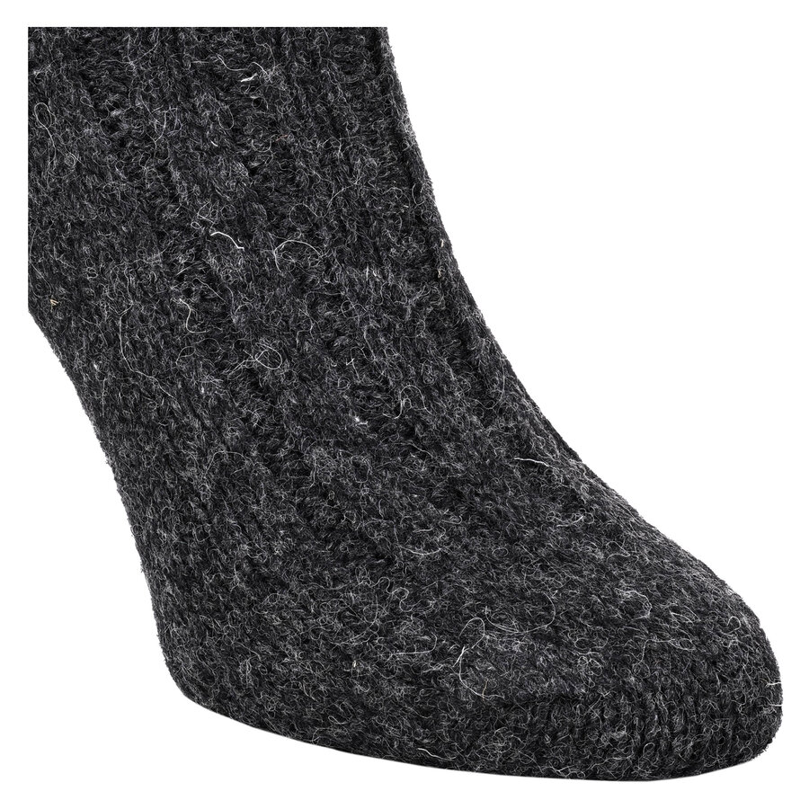100% Virgin Wool Schafwollsocken anthrazit - 6