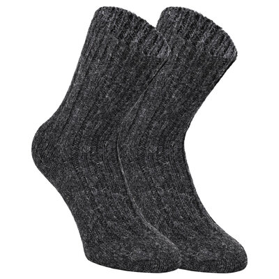 100% Virgin Wool Schafwollsocken anthrazit