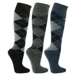 Thermo Kniestrümpfe karo ARGYLE Rautenmuster - 1