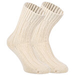100% Virgin Wool Schafwollsocken wollweiß - 1