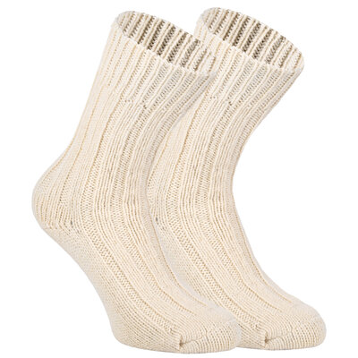 100% Virgin Wool Schafwollsocken wollweiß