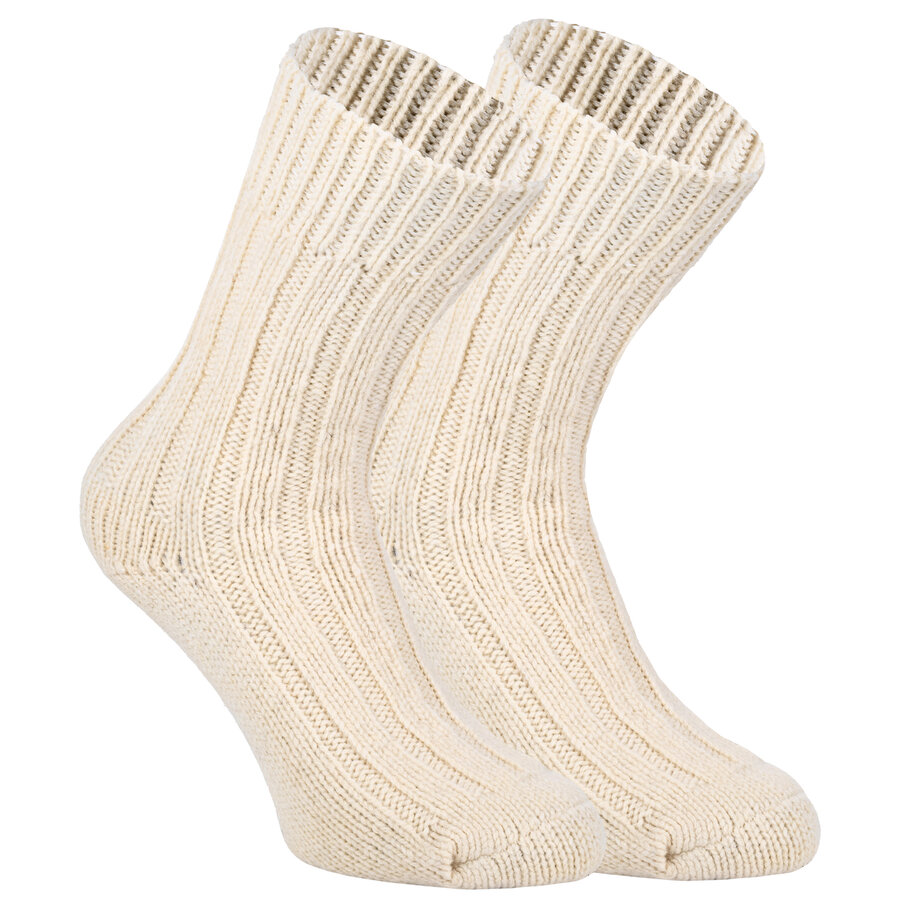 100% Virgin Wool Schafwollsocken wollweiß