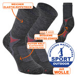 Trekking Outdoor Socken mit Merinowolle anthrazit - 2