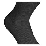 Diabetikersocken ohne Gummidruck Baumwolle gerippt schwarz - 3