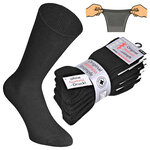 Diabetikersocken ohne Gummidruck Baumwolle gerippt schwarz - 8