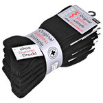 Diabetikersocken ohne Gummidruck Baumwolle gerippt schwarz - 6