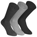 Diabetikersocken ohne Gummidruck Baumwolle gerippt grau-anthrazit-mix - 17