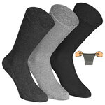 Diabetikersocken ohne Gummidruck Baumwolle gerippt grau-anthrazit-mix - 1