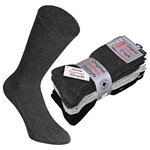 Diabetikersocken ohne Gummidruck Baumwolle gerippt grau-anthrazit-mix - 18