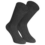 Diabetikersocken ohne Gummidruck Baumwolle gerippt grau-anthrazit-mix - 5