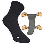 Kurze extra breite weite Socken schwarz - 5