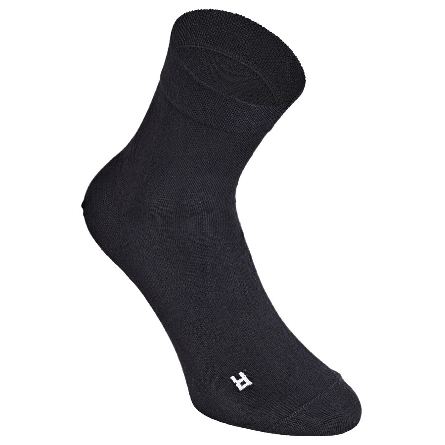 Kurze extra breite weite Socken schwarz - 3