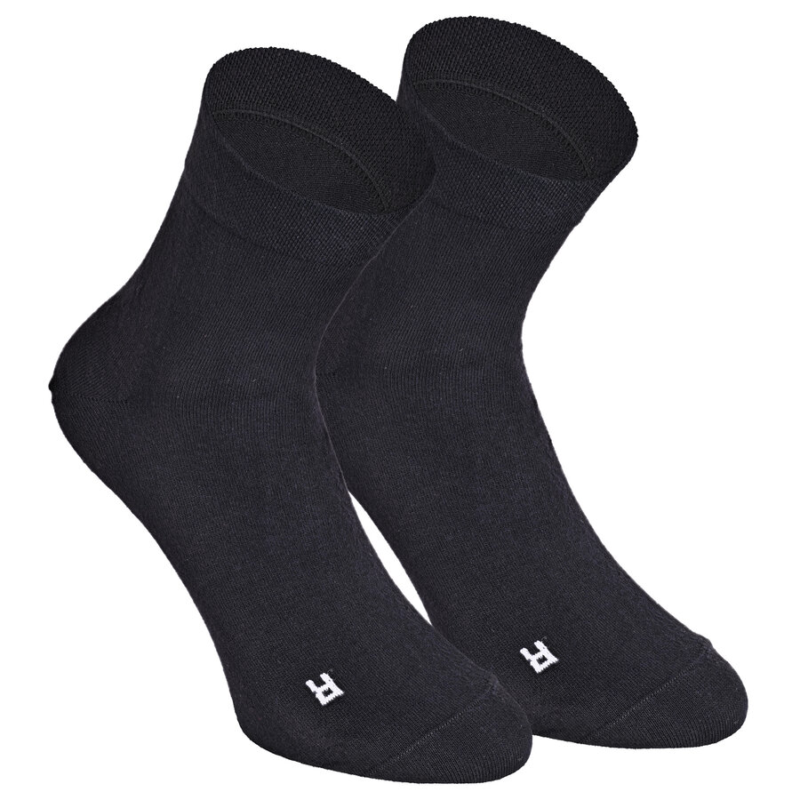 Kurze extra breite weite Socken schwarz - 8