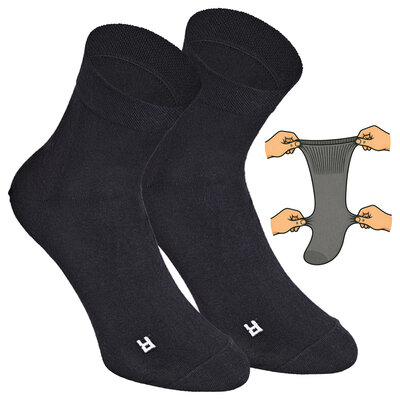 Kurze extra breite weite Socken schwarz