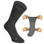 Extra breite weite Socken ohne Gummidruck anthrazit - 10