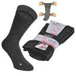 Extra breite weite Socken ohne Gummidruck anthrazit - 11
