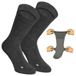 Extra breite weite Socken ohne Gummidruck anthrazit - 1