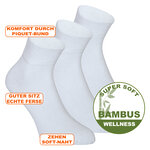 Bambus Kurzschaft Socken weiß - 13