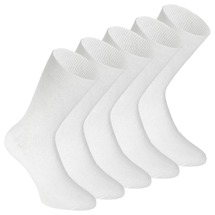 Kochfeste Arztsocken Schwesternsocken Baumwolle Rippe weiß