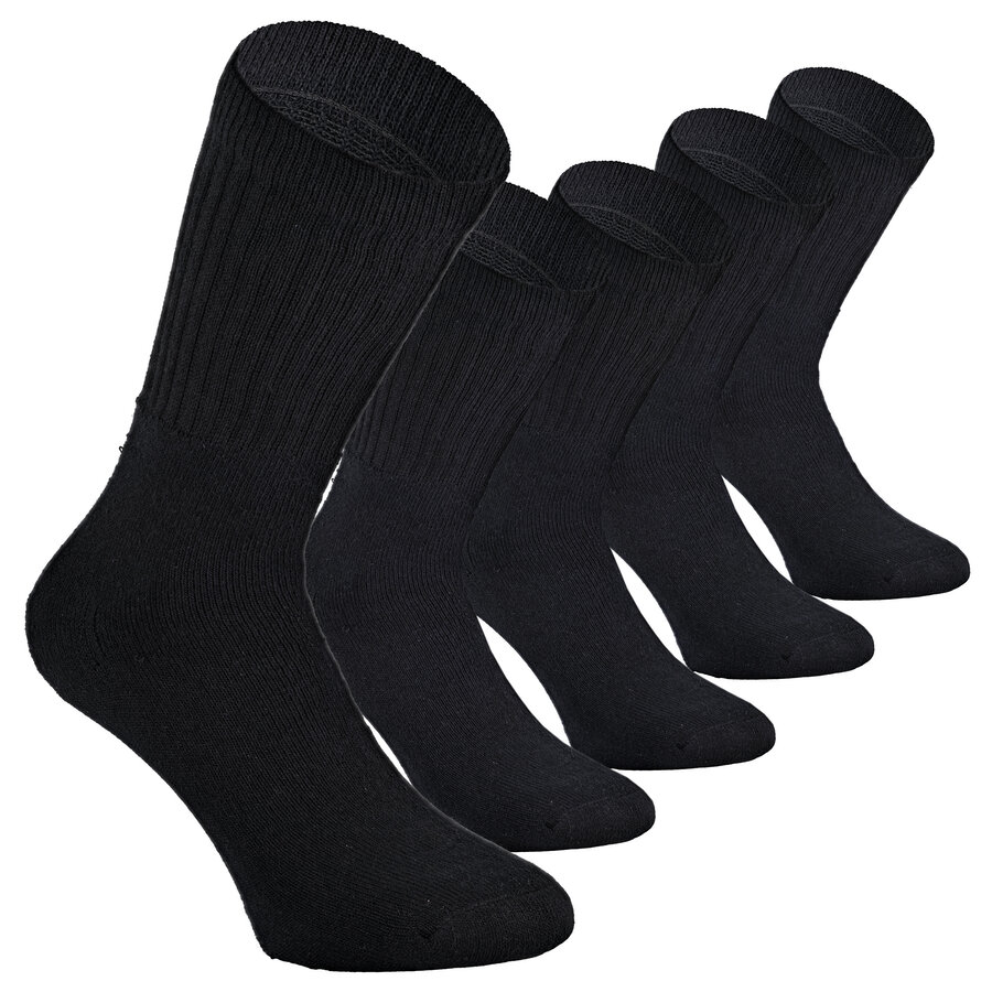 Sport Tennissocken Rippstrick-Schaft schwarz