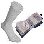 Diabetikersocken ohne Gummidruck Baumwolle gerippt natur-grau-blau-mix - 49