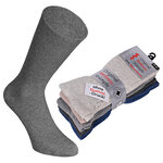 Diabetikersocken ohne Gummidruck Baumwolle gerippt natur-grau-blau-mix - 3