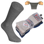 Diabetikersocken ohne Gummidruck Baumwolle gerippt natur-grau-blau-mix - 5