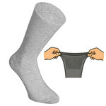 Diabetikersocken ohne Gummidruck Baumwolle gerippt natur-grau-blau-mix - 9