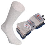 Diabetikersocken ohne Gummidruck Baumwolle gerippt natur-grau-blau-mix - 6