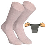 Diabetikersocken ohne Gummidruck Baumwolle gerippt natur-grau-blau-mix - 21