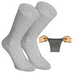 Diabetikersocken ohne Gummidruck Baumwolle gerippt natur-grau-blau-mix - 12