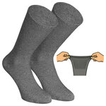 Diabetikersocken ohne Gummidruck Baumwolle gerippt natur-grau-blau-mix - 42