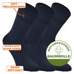 Gesundheits-Socken ohne Gummidruck marine - 2