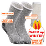Dicke Thermo Socken CorDura-Alpaka-Wolle grau - 2