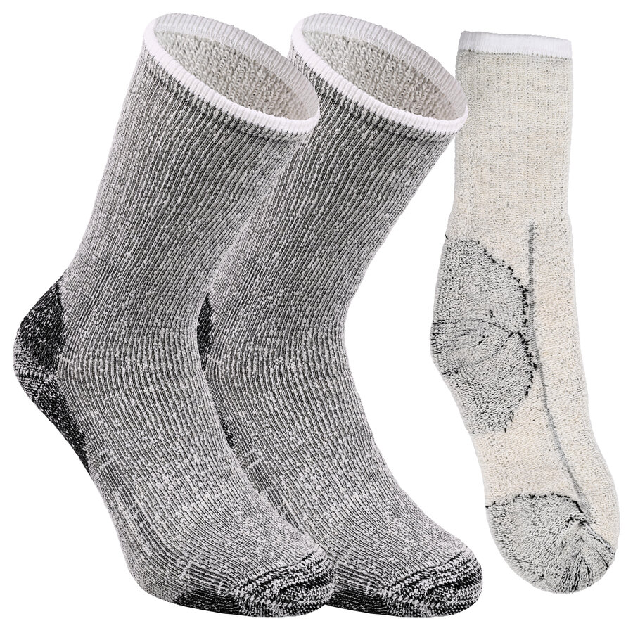 Dicke Thermo Socken CorDura-Alpaka-Wolle grau