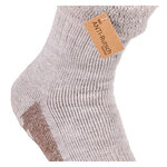 Dicke Alpaka Wolle Homesocks ABS-Noppen beige - 4