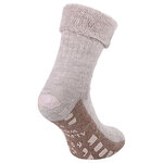 Dicke Alpaka Wolle Homesocks ABS-Noppen beige - 6