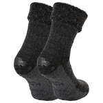 Dicke Alpaka Wolle Homesocks ABS-Noppen anthrazit - 8