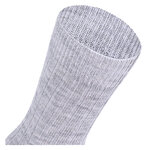 Alpaka Socken mit Wolle gerippt grau - 3