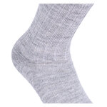 Alpaka Socken mit Wolle gerippt grau - 5