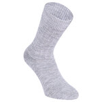 Alpaka Socken mit Wolle gerippt grau - 6
