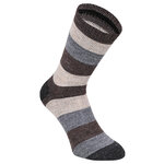 Alpaka-Wollsocken Blockstreifen Naturtöne - 15