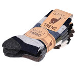 Alpaka-Wollsocken Blockstreifen Naturtöne - 7