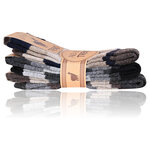 Alpaka-Wollsocken Blockstreifen Naturtöne - 16