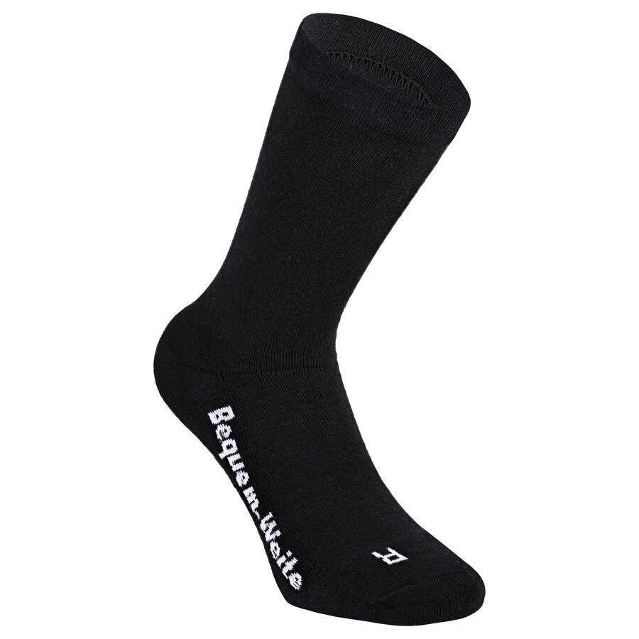 Extra breite weite Gummi-Noppen-Socken ohne Gummidruck-Bündchen schwarz - 7