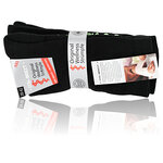 Extra breite weite Noppen-Socken ohne Gummidruck Polsterung schwarz - 3