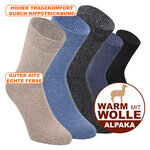 Alpakasocken mit Wolle Farbmix - 2